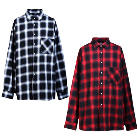 By The R/Check Long Shirts "BLACK/RED"