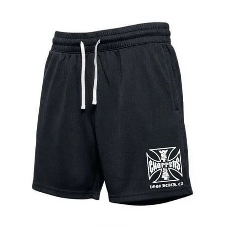 West Coast Choppers/ Logo Mesh Shorts"BLACK"