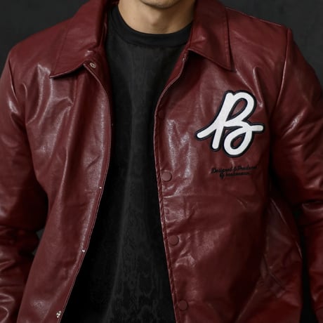 BOOHOO /Lether city Jacket   "DARK RED"