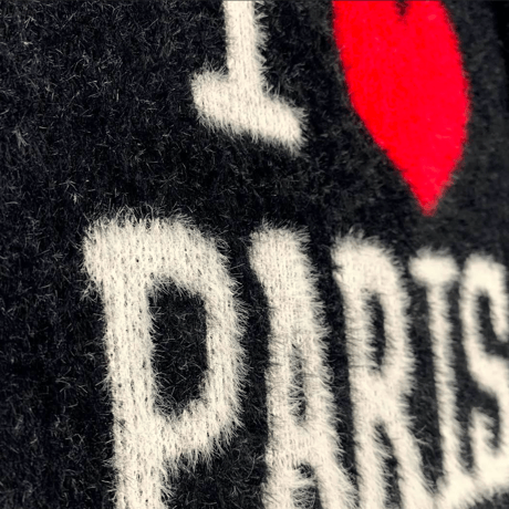 2nd archive/ I♡Paris Mohair knit "BLACK"