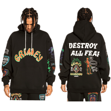 GRMY/Destroy Hoodie BLACK