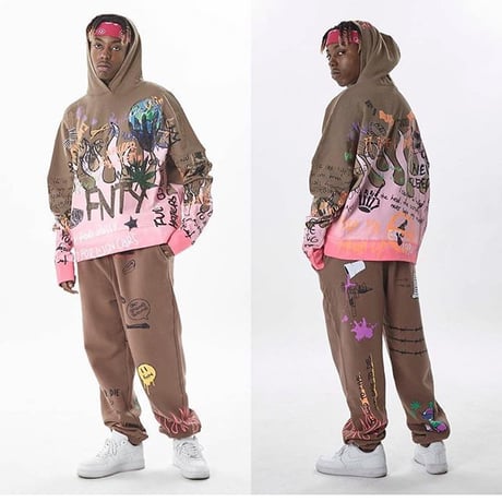 FNTY/Flying FLAME Hoodie TAN