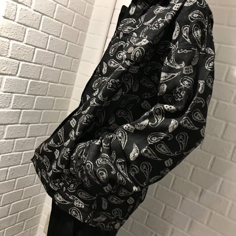 WOSS.official/Paisley denim jacket  Black