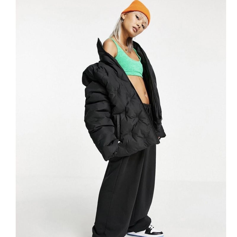 COLLUSION Studios /Quilting Puffer Jacket BLACK