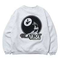 Playboy/Embroid Crewneck Sweatshirts "GRAY"