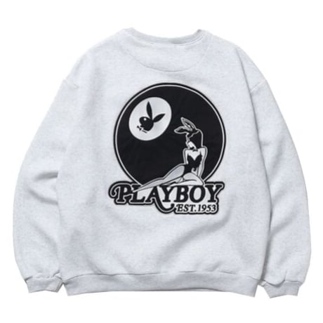 Playboy/Embroid Crewneck Sweatshirts "GRAY"