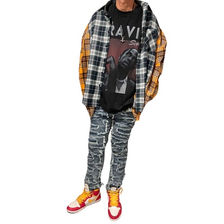 Mismatch NYC/Rework Flannel shirts BLACK