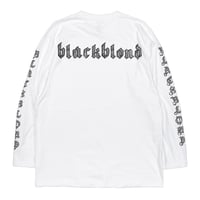 BLACK BLOND/Sketch Logo Longsleeve Tee WHITE