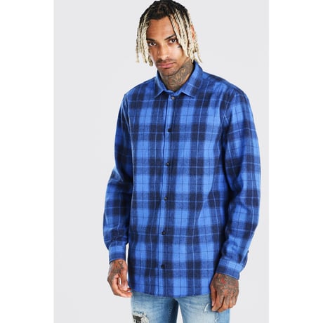 BOHOO /Smile Check shirts BLUE