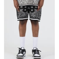 FNTY/ Knitted Paisley Shorts "BLACK"