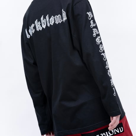 BLACK BLOND/Sketch Logo Long Tee BLACK