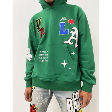 LIFTED UNCHORS/State Chenille Hoodie GREEN