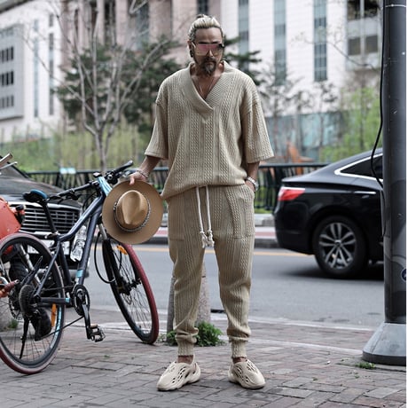 By The R/ Summer Knit Pants SET UP "BEIGE"