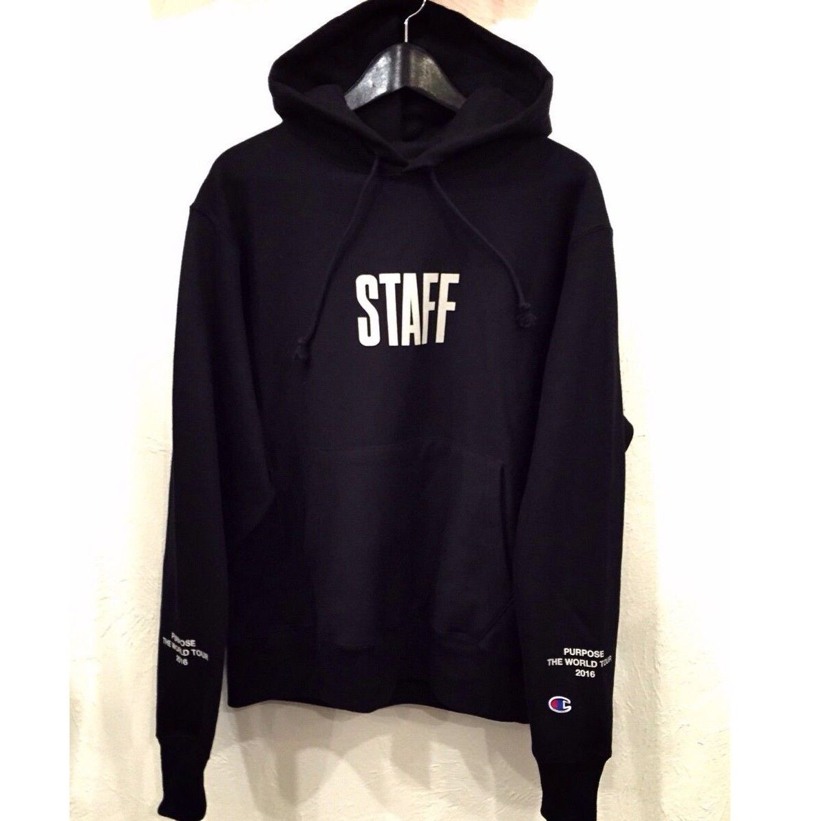 【美品】ジャスティンビーバー★BIEBER★STAFF★薄手★フーディ★パーカー Purpose tour/Justin bieber official STAFF フーディー