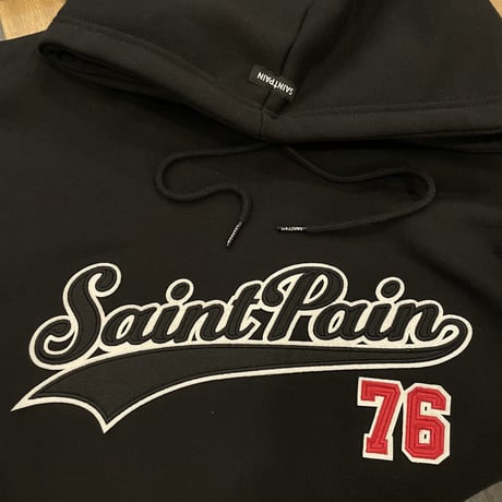 SAINT PAIN/Team Logo Hoodie BLACK