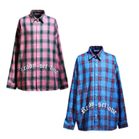 V.O.L.T/ Check washed Long Shirts