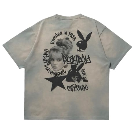 Playboy/Washed Tshirts "Dark Gray"