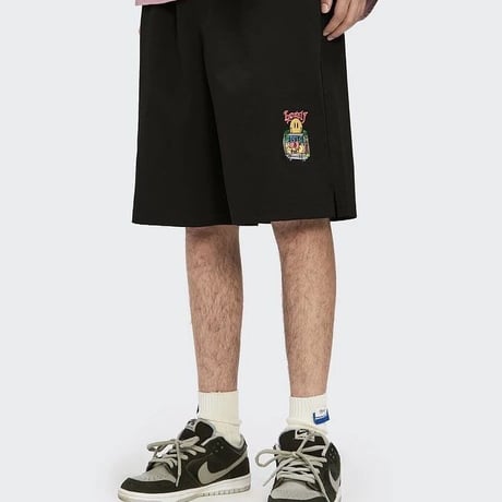 WOSS.official/smile emboidery shorts BLACK