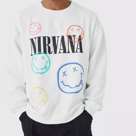 NIRVANA/Official Crewneck WHITE
