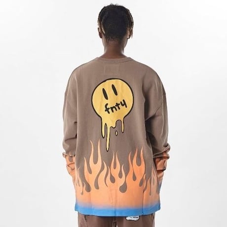 FNTY/Flying FLAME Crewneck TAN