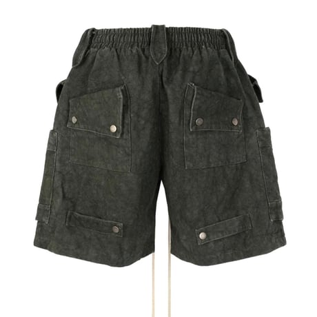 Mismatch NYC/Washed Canvas Shorts "Dark Green"