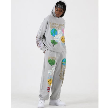 FNTY/Smile logo Hoodie  "WASHED GRAY"