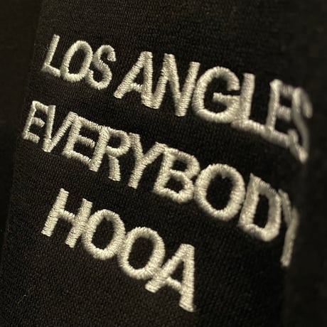 By The R/ lettering Hoodie "BLACK"