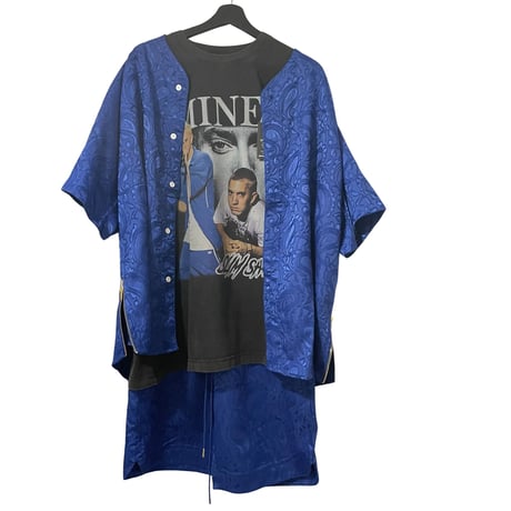 Mismatch NYC/Paisley Baseball Shirts (SET UP)  BLUE