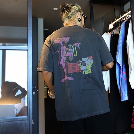 By The R/Pink Panther Tshirts (Wash Black)