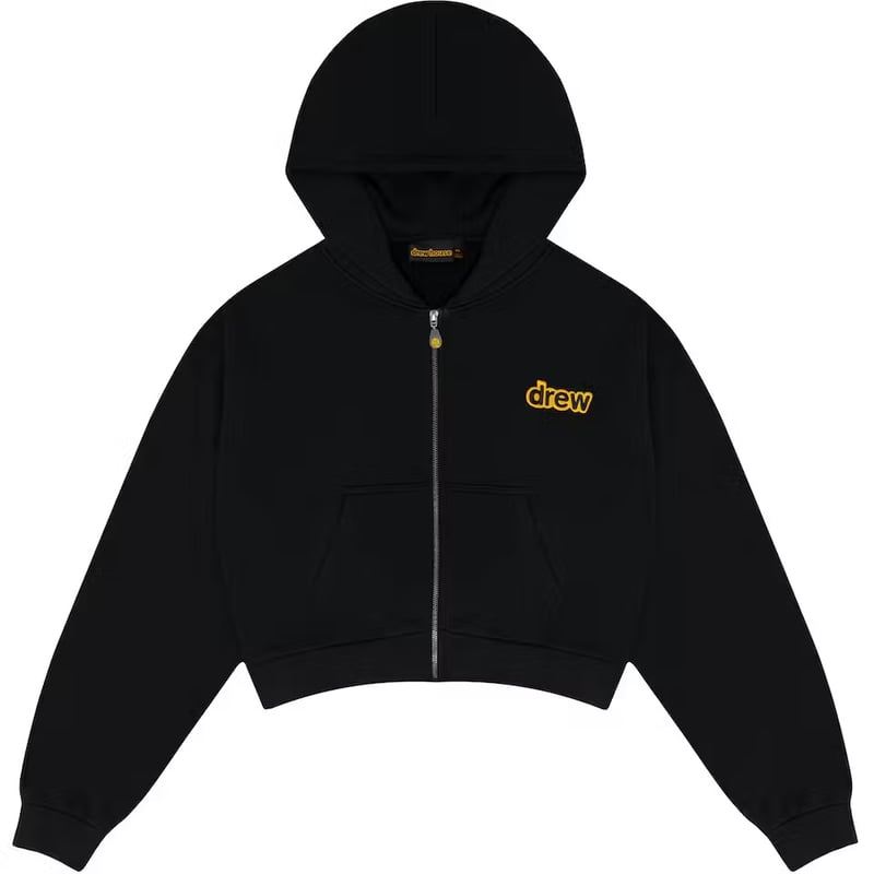 パーカー黒drew Cropped Zip Hoodie black