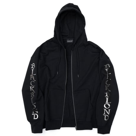 BLACK BLOND/BB logo Zipup Hoodie
