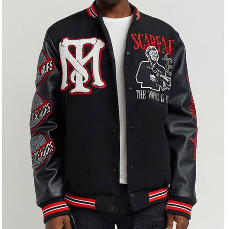 Reason Clothing Newyork /SCARFACE Wool Varsity Jacket