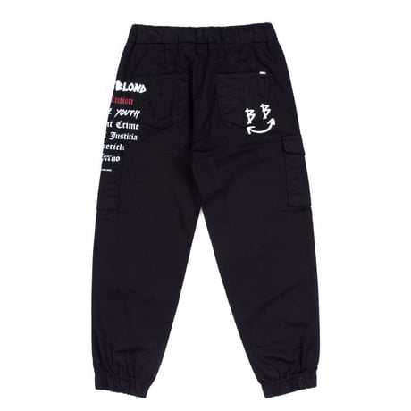 BLACK BLOND/SMILE CARGO PANTS