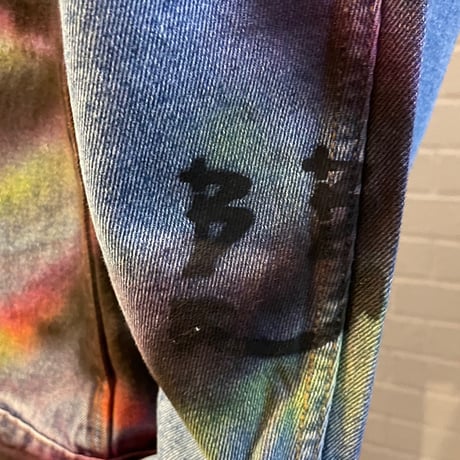 BLACK BLOND/Sprayed CUSTOM Denim Jacket