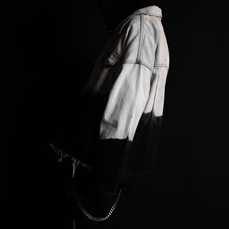 BLACK BLOND/HAND CUSTOM BLEACH Denim Jacket(BLACK)