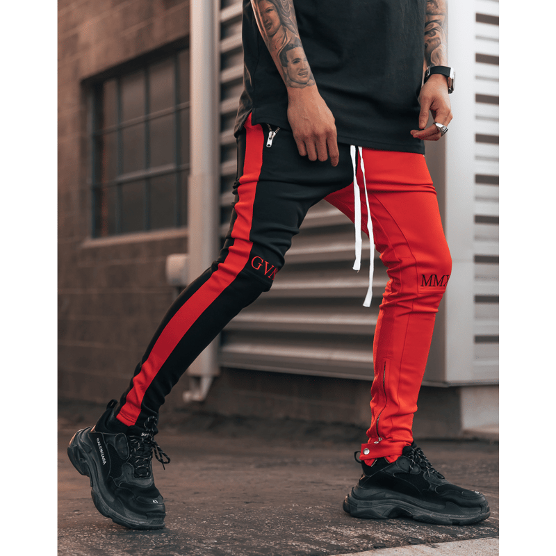 GUAPI/FUSION Track Pants RED×BLACK | BINGOSTAR