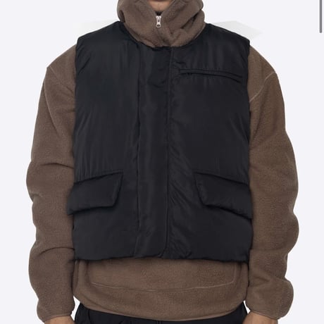 EPTM/PUFFER VEST（REVERSIBLE）”BLACK"