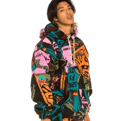 GRMY/OVER SHERPA BOA HOODIE "PINK"