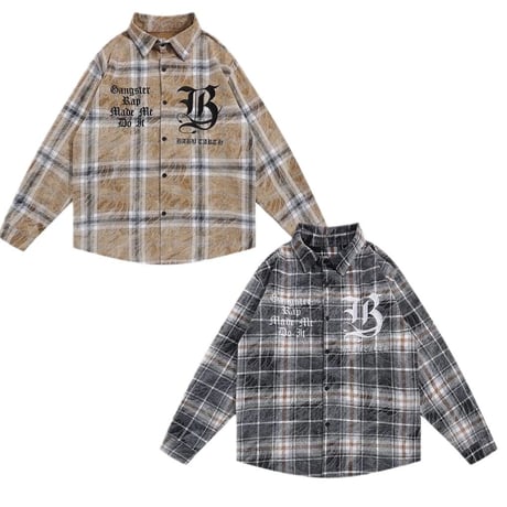 WOSS.official/ Washed flannel Long Shirts