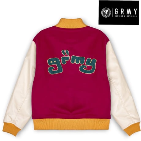 GRMY/WOOL Baseball Jacket "DARK RED"