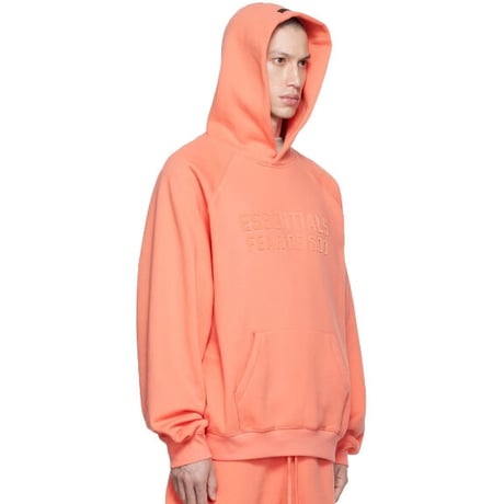 ESSENTIALS by Fear of God /Logo Hoodie   "CORAL PINK"