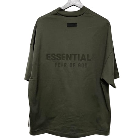 ESSENTIALS  fear of god /Vneck Logo Tshirt  "Off Black "
