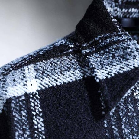 By The R/ Tweed Long Shirts "WHITE / BLACK"