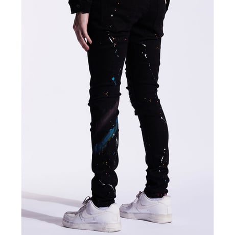 Crysp Denim/Black Paint  denim　”121-117”