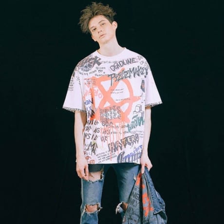 White Complex/Scribble BOX Tee