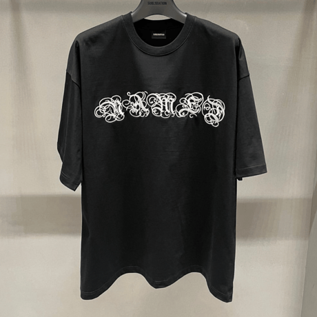 SUBLIMATION/ Embroid Oversize Tee (SET UP) BLACK