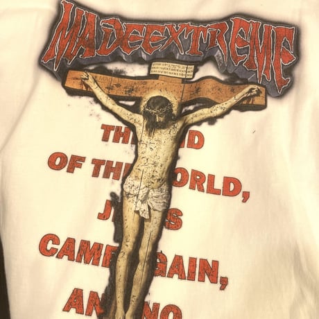Mismatch NYC/Washed cross Tee  WHITE