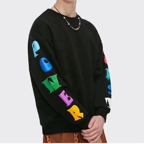 WOSS.official/mix color LOGO Crewneck