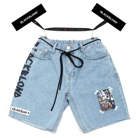 BLACK BLOND/CUSTOM Denim Shorts BLUE