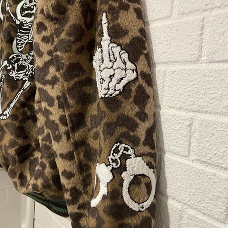 WOSS.official/ LEOPARD Varsity  jacket